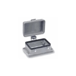 Embase encastrée 32A, Aluminium moulé sous pression, Alliage de zinc moulé, IP65, Sortie basse